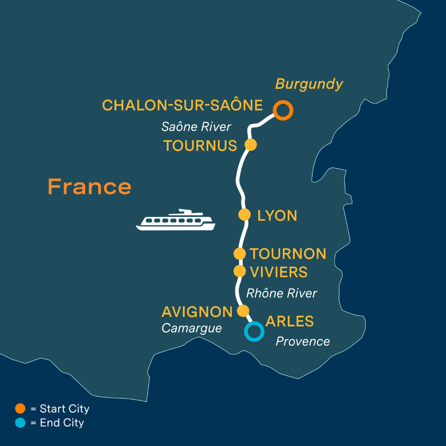 The Essence of Burgundy & Provence River CruiseMaps-Itinerary-09